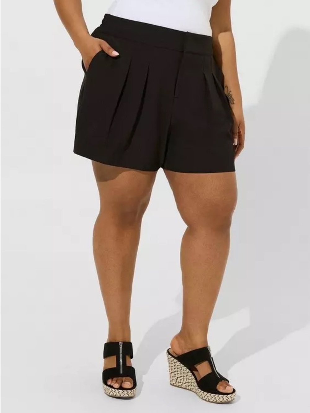 Torrid Wide Leg Studio Crepe Short